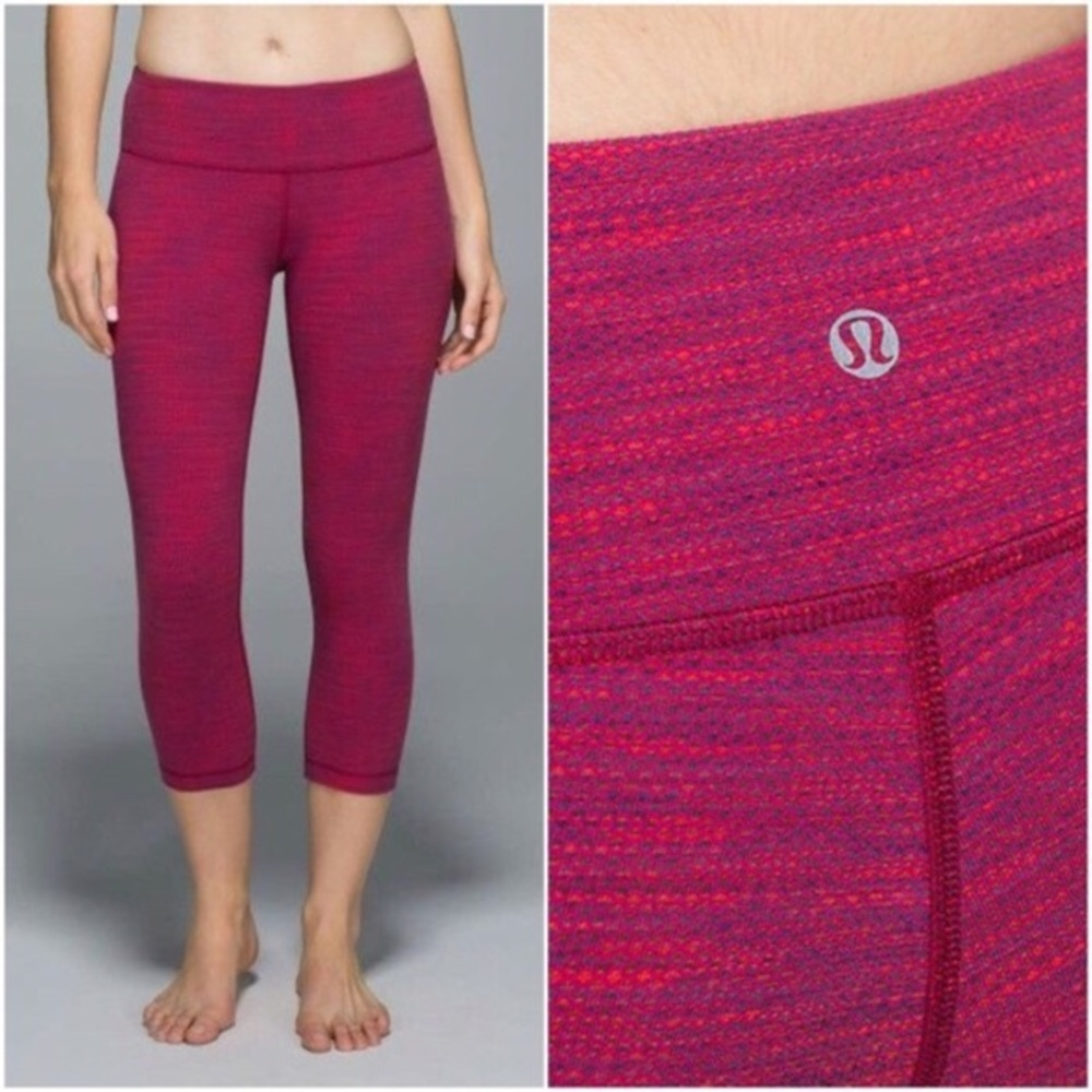 Lululemon Wunder Under Crop II Diamond Jacquard T - Picture 7 of 8